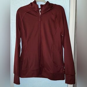 RBX Burgundy Zippered Fitted Sweatshirt Hoodie